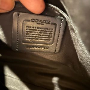 Authentic Coach Leather Shoulder Crossbody Strap with Gold chain and Black